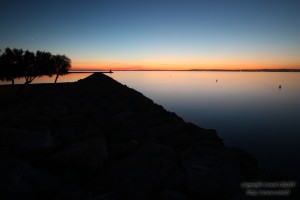 Dernières lueur du jour à port camargue